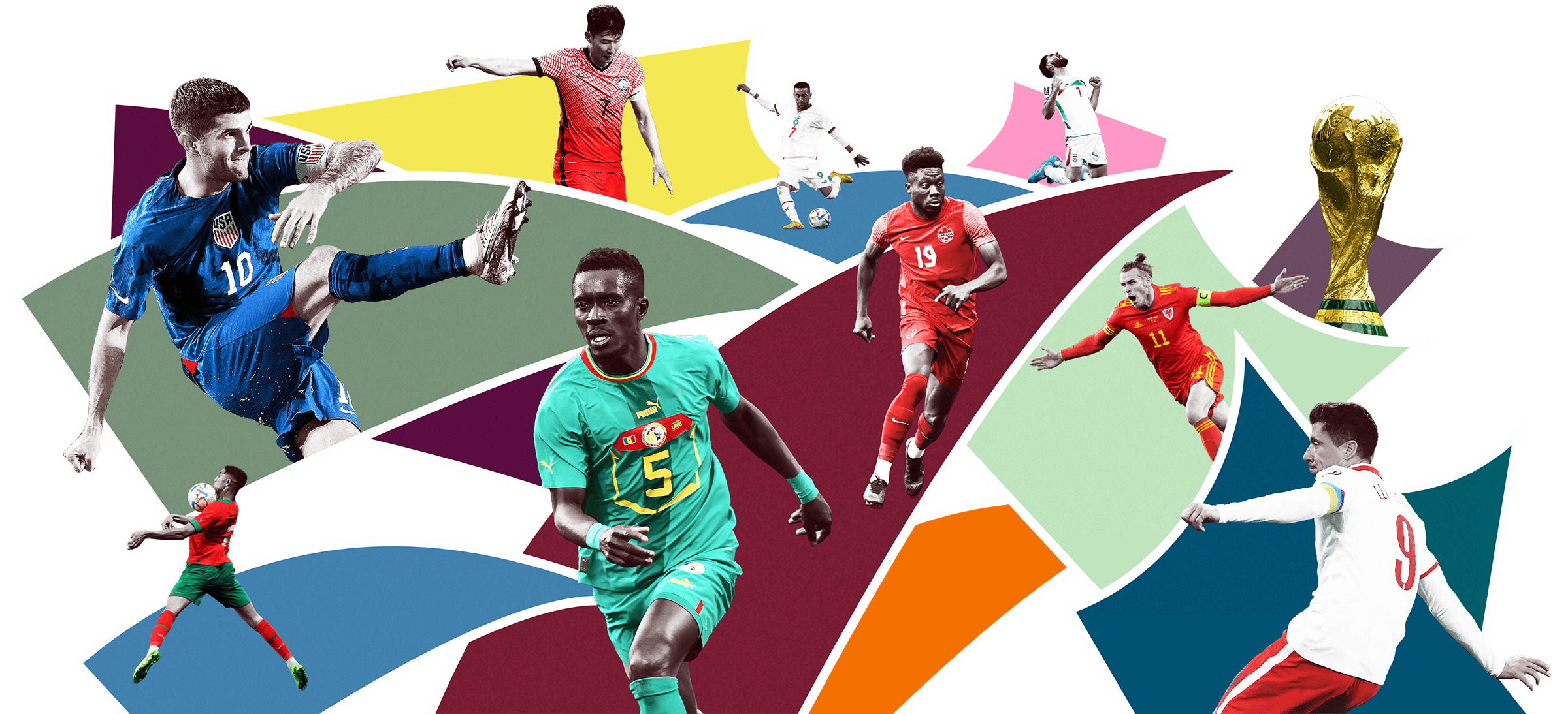 Soccer players from around the world